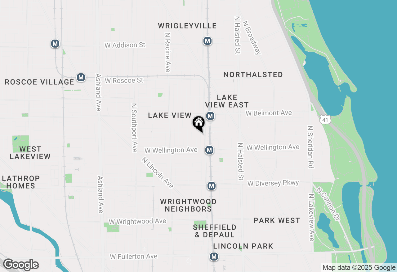 Map of 3045 N Kenmore Avenue #1R, Chicago, IL 60657