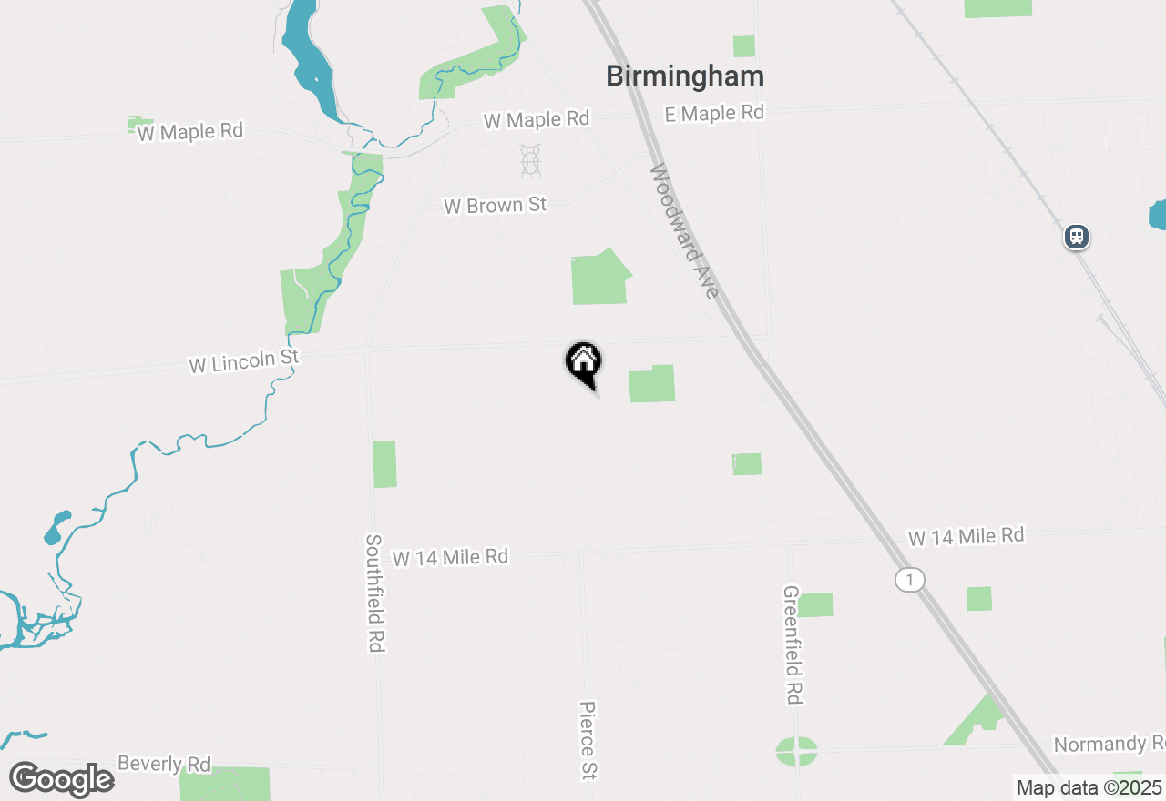 Map of 1387 Pierce Street, Birmingham, MI 48009
