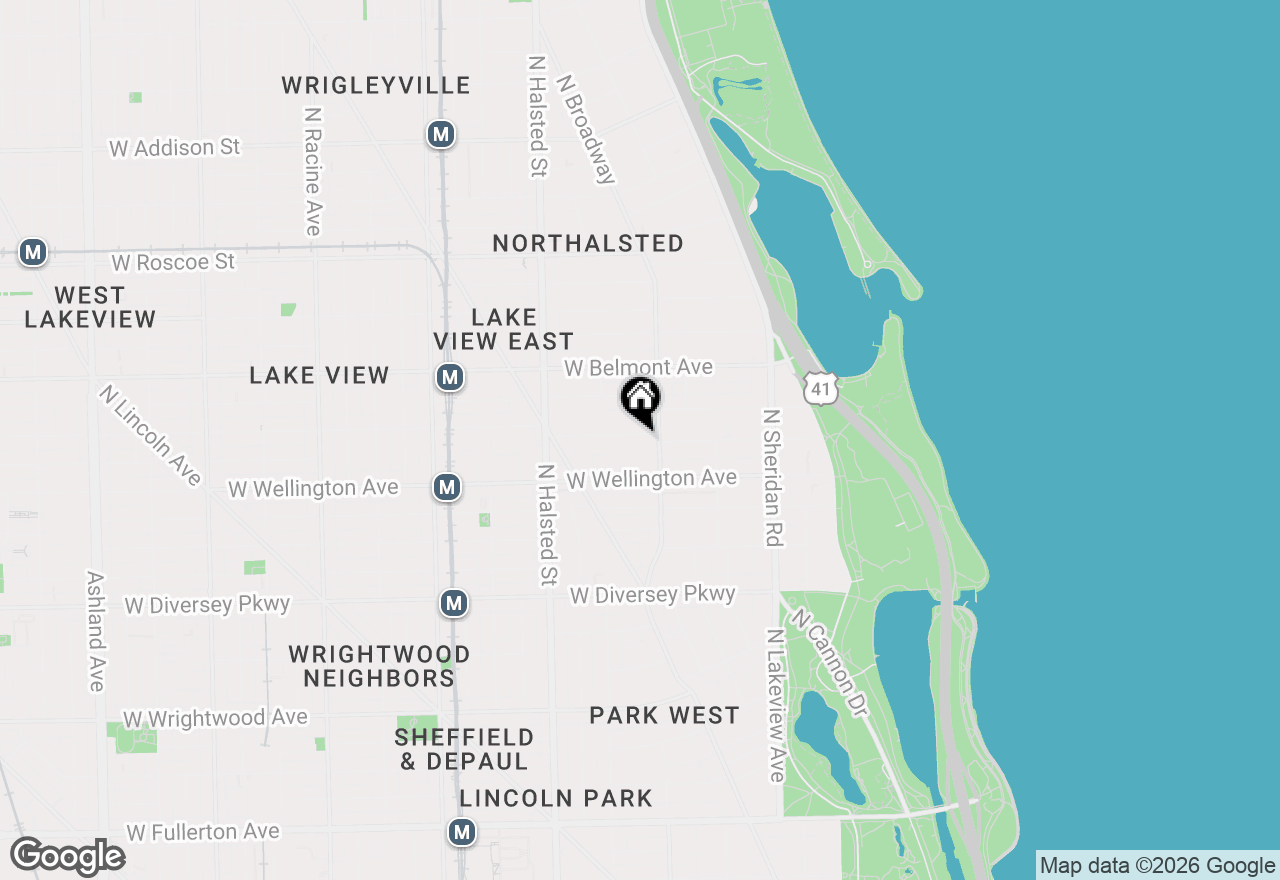 Map of 621 W Barry Avenue #303, Chicago, IL 60657