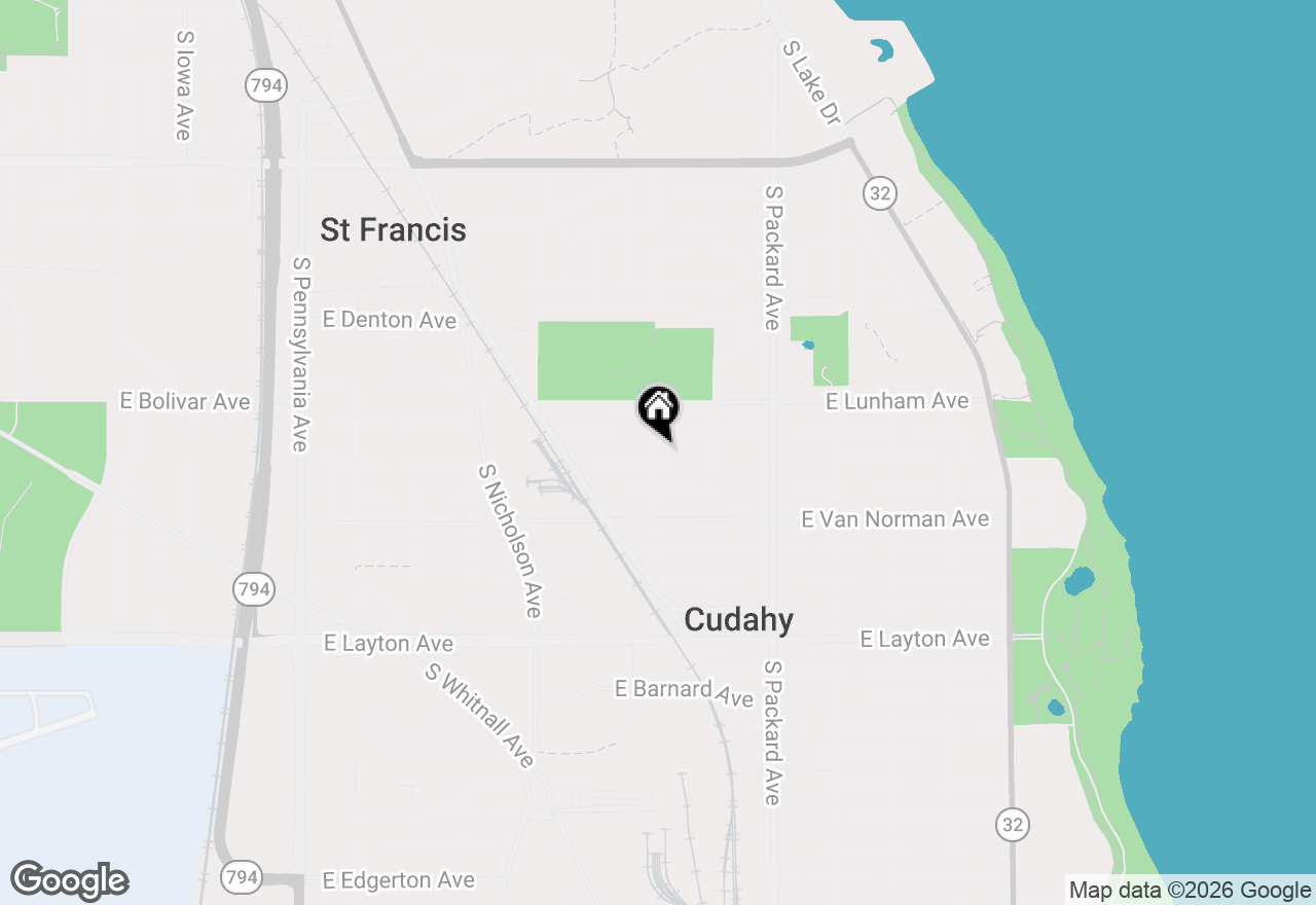 Map of 3402 E Bottsford Ave, Cudahy, WI 53110