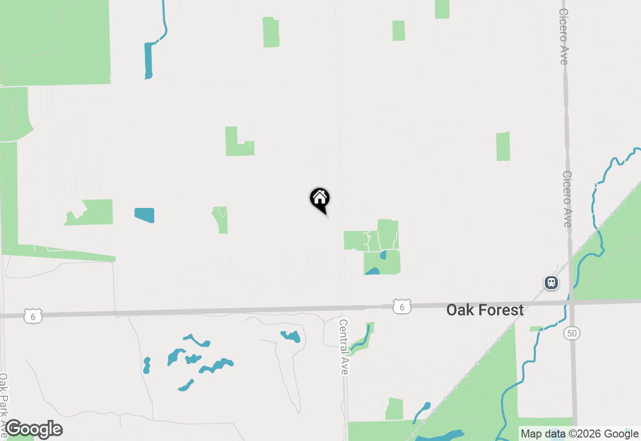 Map of 5653 Dover Road, Oak Forest, IL 60452