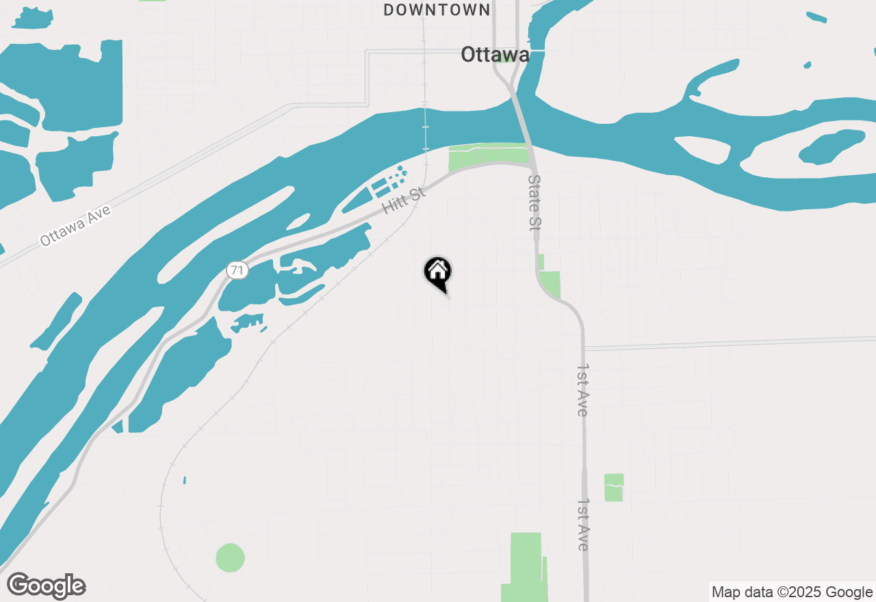 Map of 636 W Moore Street, Ottawa, IL 61350