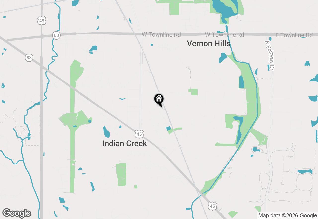 Map of 233 Harvest Court, Vernon Hills, IL 60061