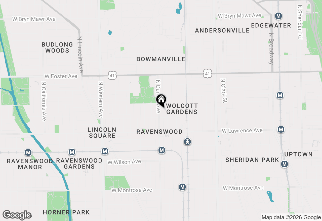 Map of 4927 N Damen Avenue #2F, Chicago, IL 60625
