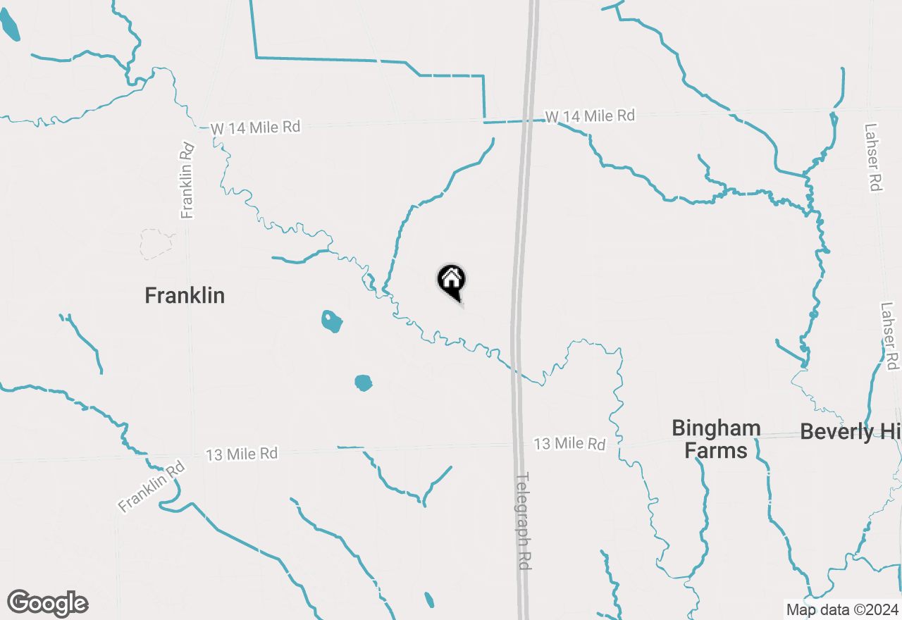 Map of 24750 Franklin Farms Drive, Franklin, MI 48025