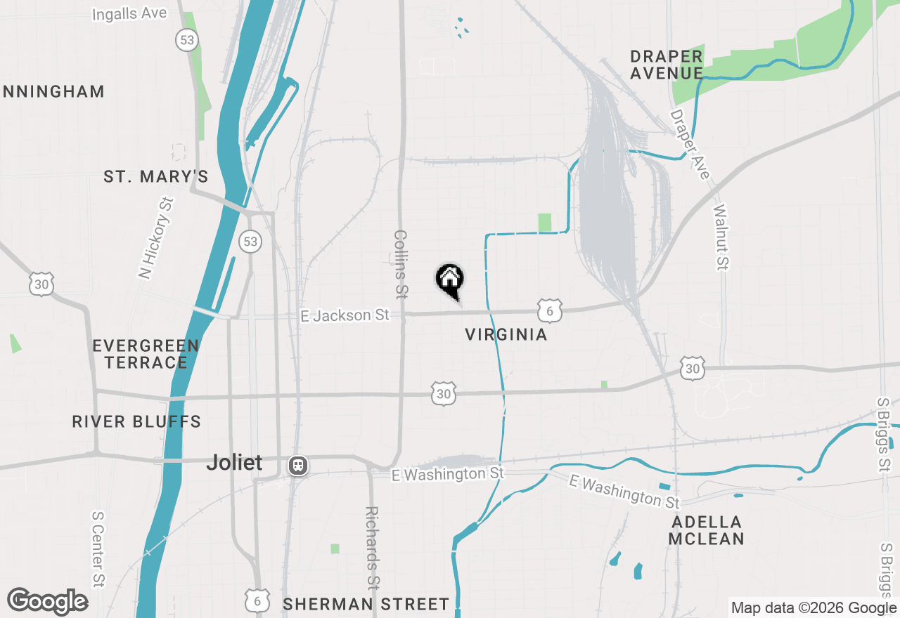Map of 505 E Jackson Street #2, Joliet, IL 60432