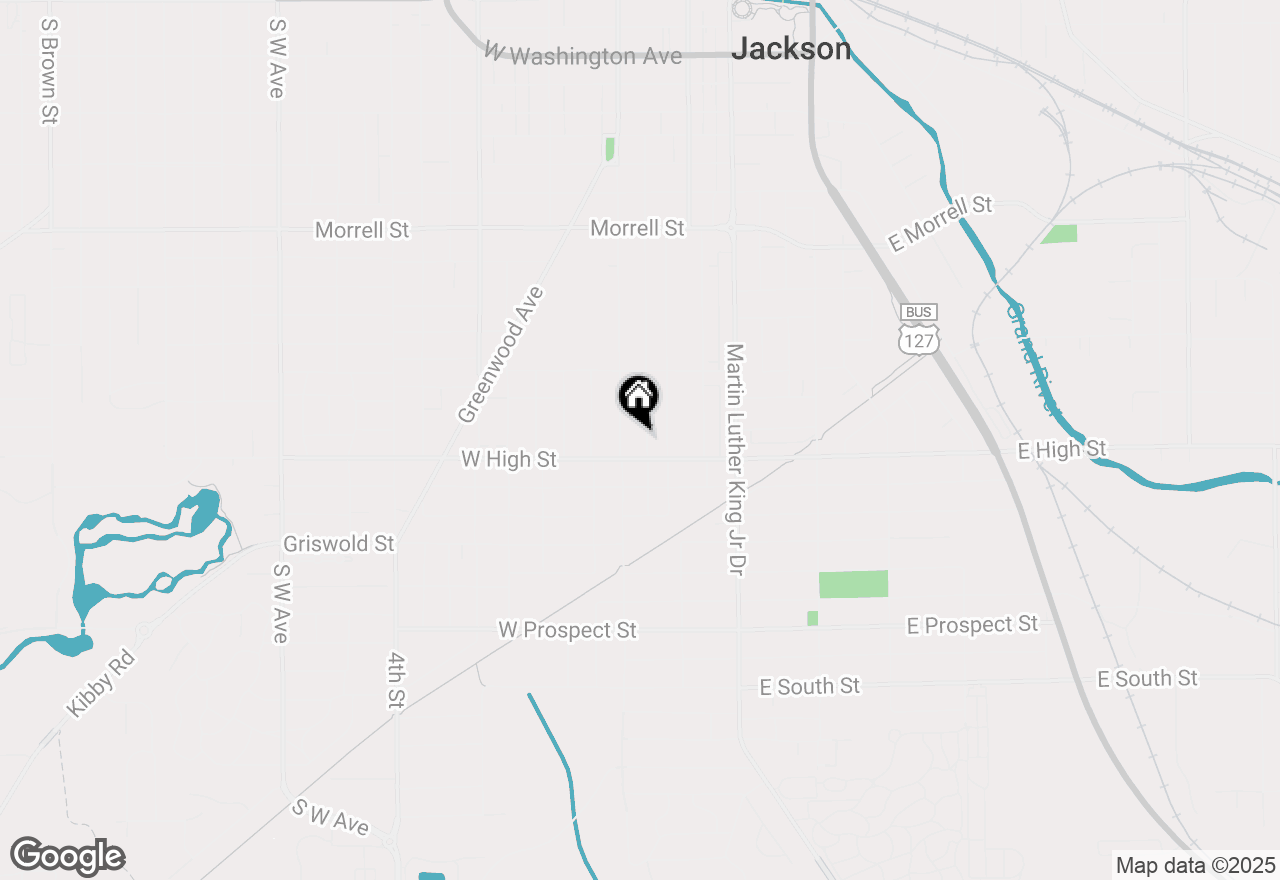 Map of 1224 Williams Street, Jackson, MI 49203