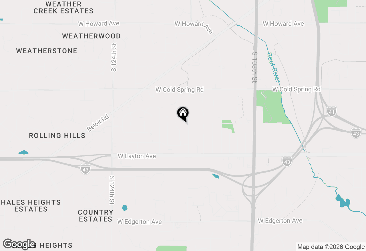 Map of 11625 W Sunset Ln, Greenfield, WI 53228