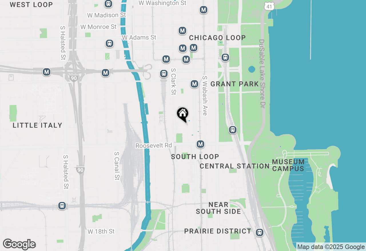 Map of 1076 S Plymouth Court #4D, Chicago, IL 60605