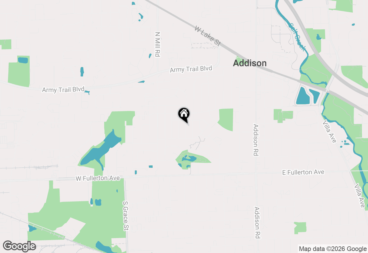 Map of 102 S Adeline Avenue, Addison, IL 60101