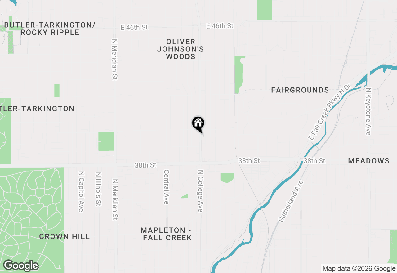 Map of 3946 N College Avenue, Indianapolis, IN 46205