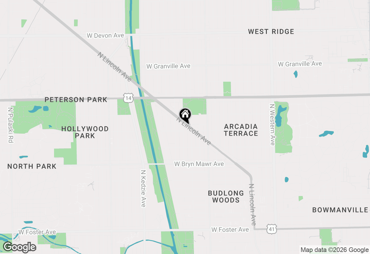 Map of 5830 N Lincoln Avenue #1E, Chicago, IL 60659