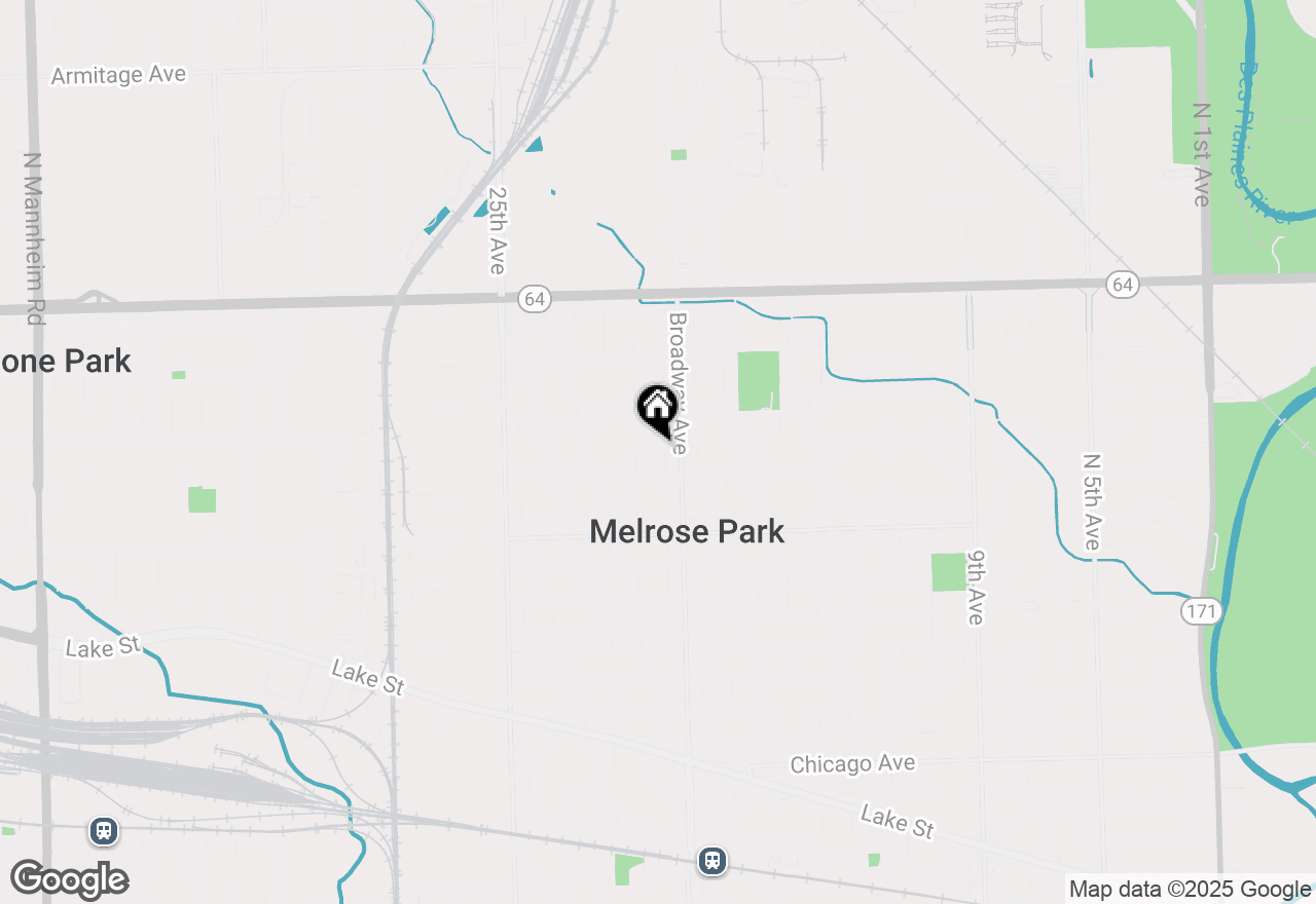 Map of 1619 N 20th Avenue, Melrose Park, IL 60160