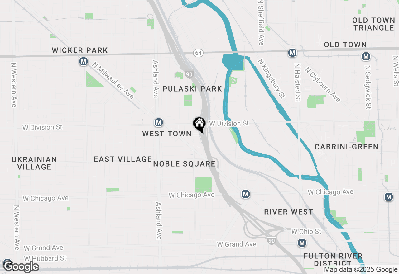 Map of 1337 W Haddon Avenue, Chicago, IL 60622