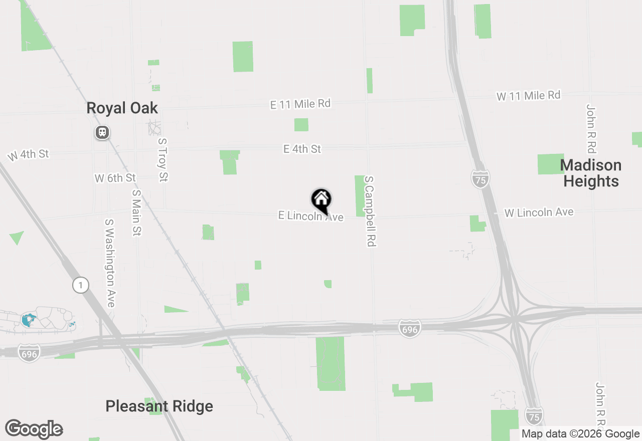 Map of 1402 E Lincoln Avenue, Royal Oak, MI 48067