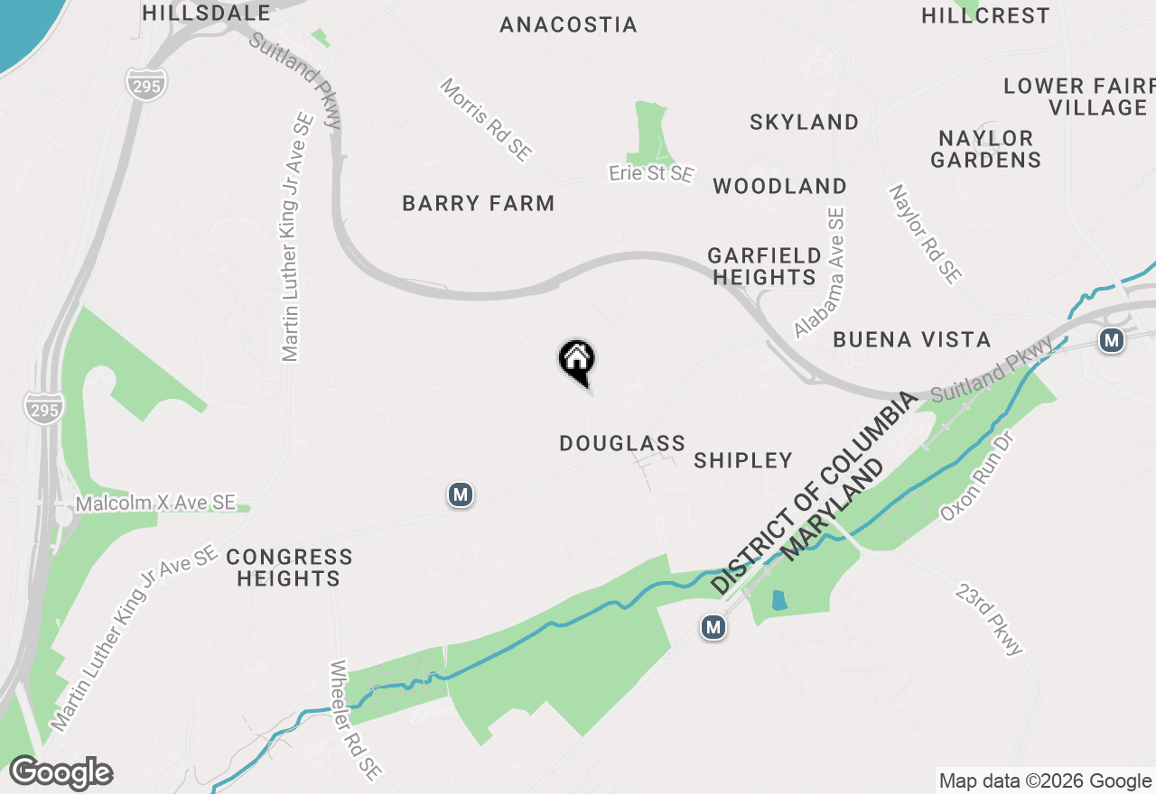 Map of 3218 15th Place Se, Washington, DC 20020