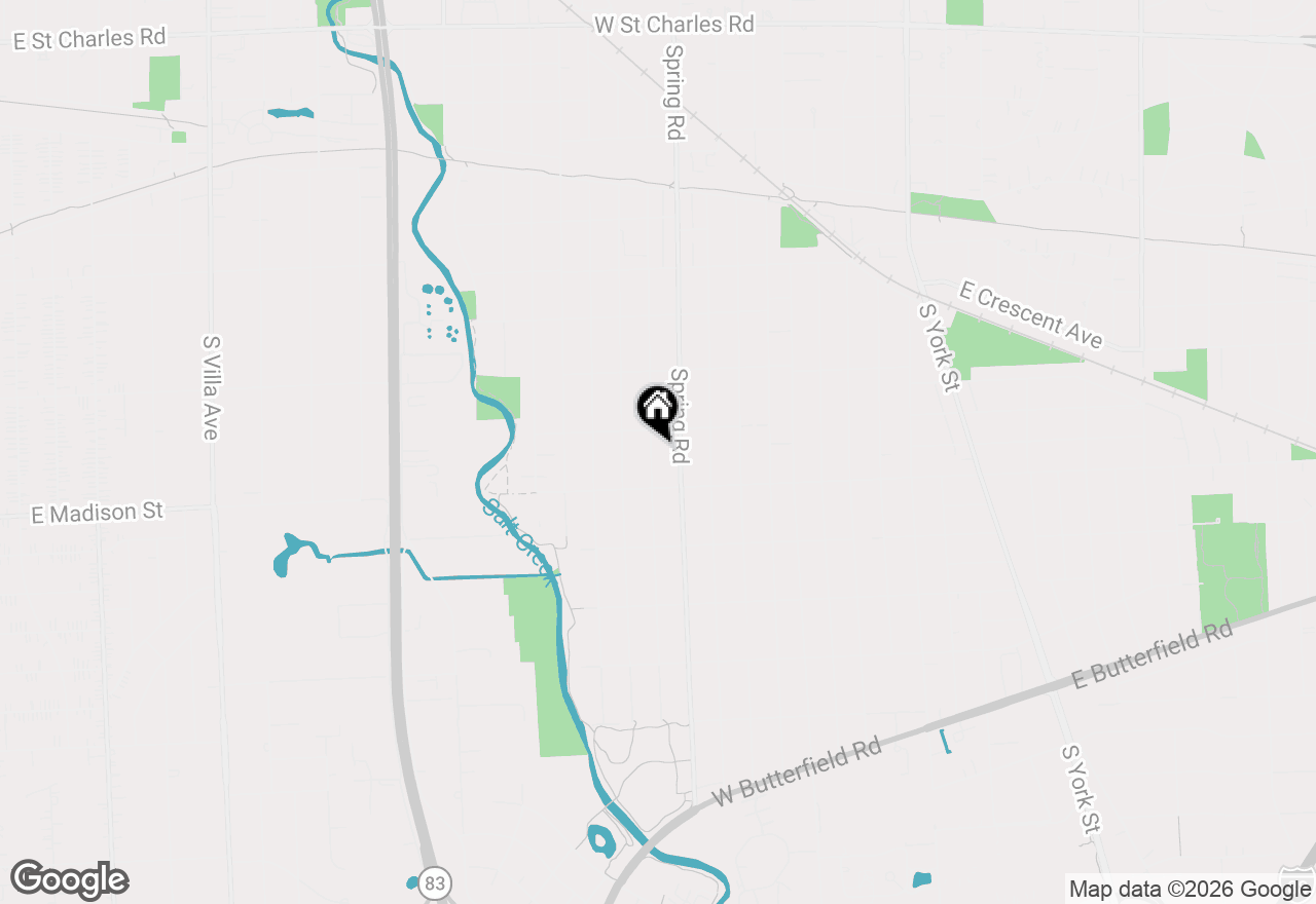 Map of 745 S Hillside Avenue, Elmhurst, IL 60126