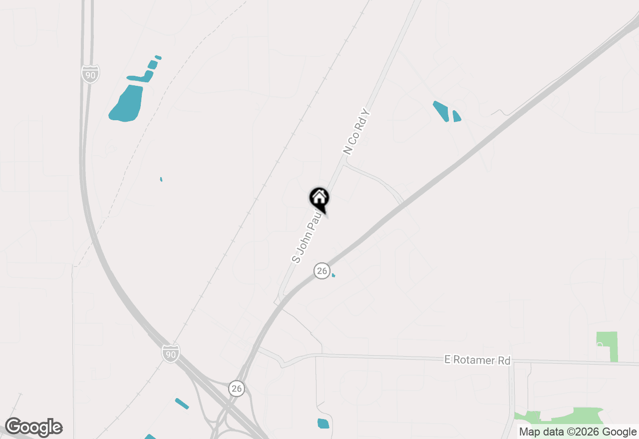 Map of 4554 S John Paul Road, Milton, WI 53563