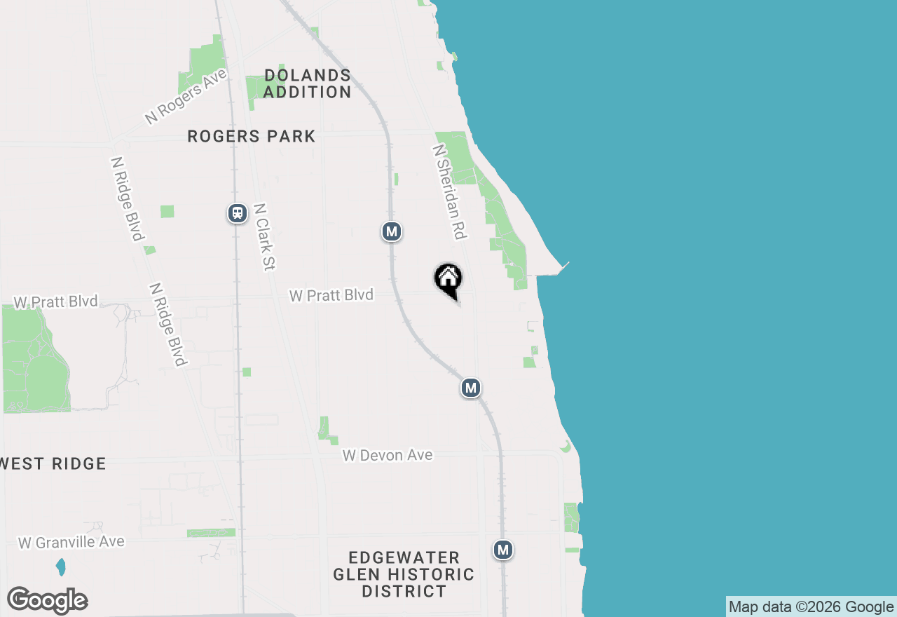 Map of 1236 W Columbia Avenue #1E, Chicago, IL 60626
