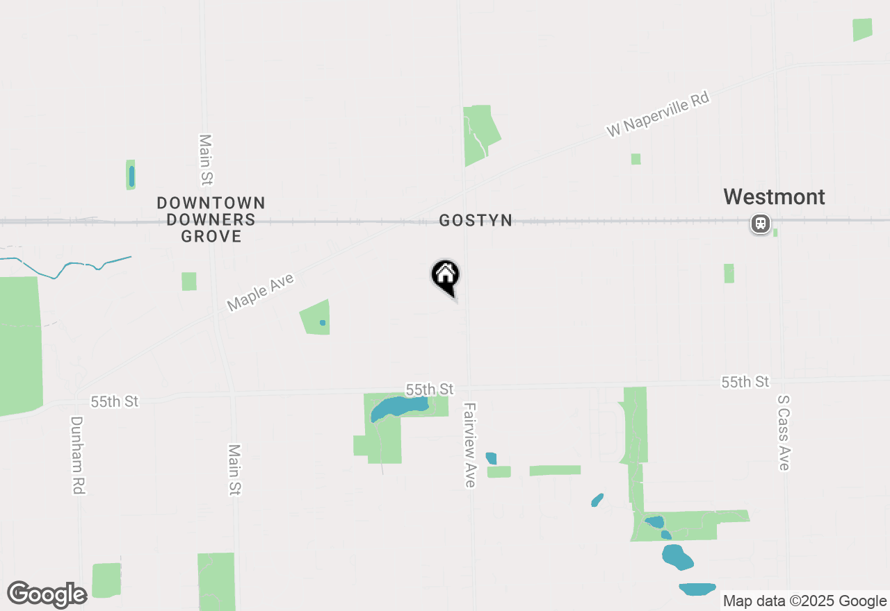 Map of 425 Hill Street, Downers Grove, IL 60515