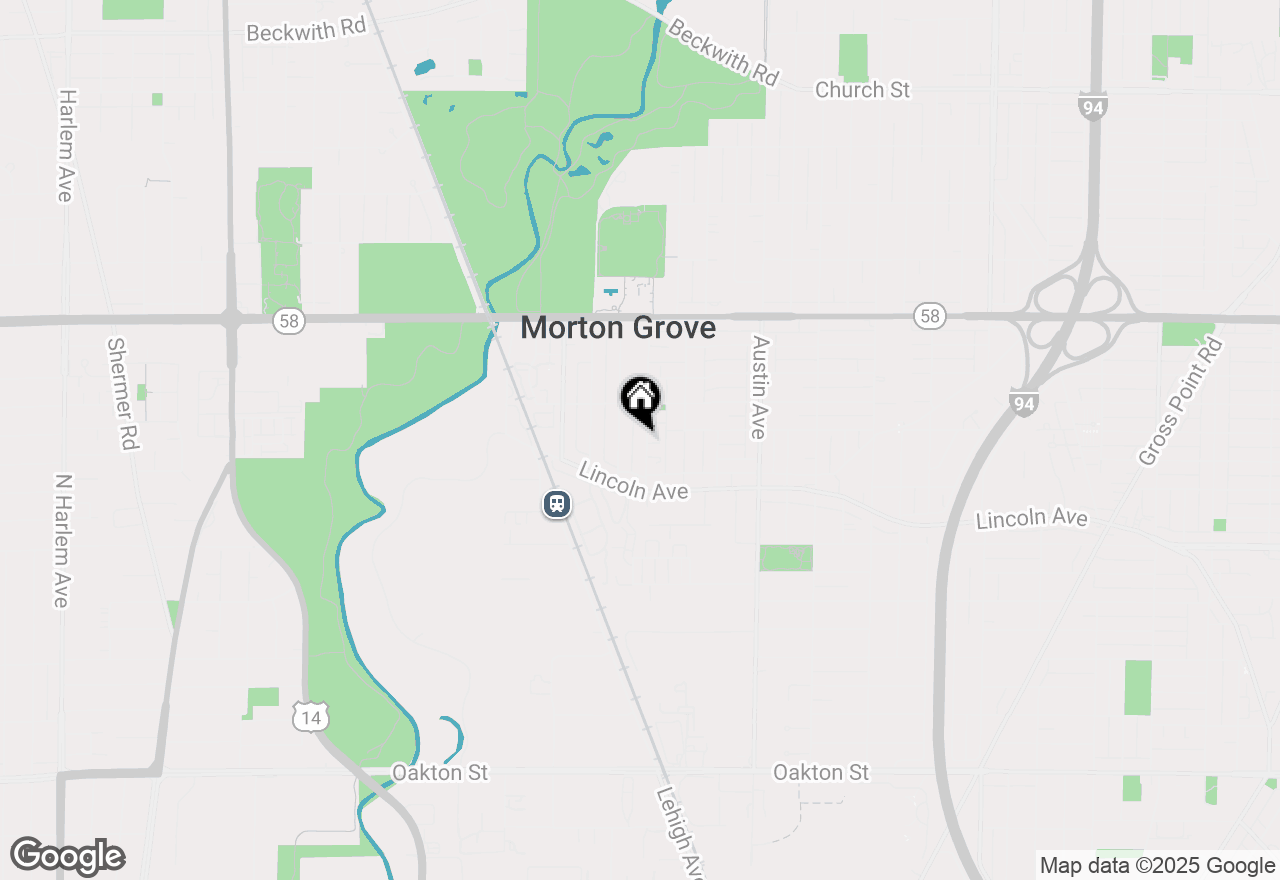 Map of 8540 Georgiana Avenue #1, Morton Grove, IL 60053