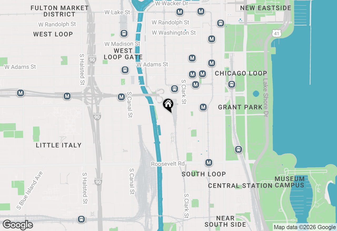 Map of 701 S Wells Street #1402, Chicago, IL 60607