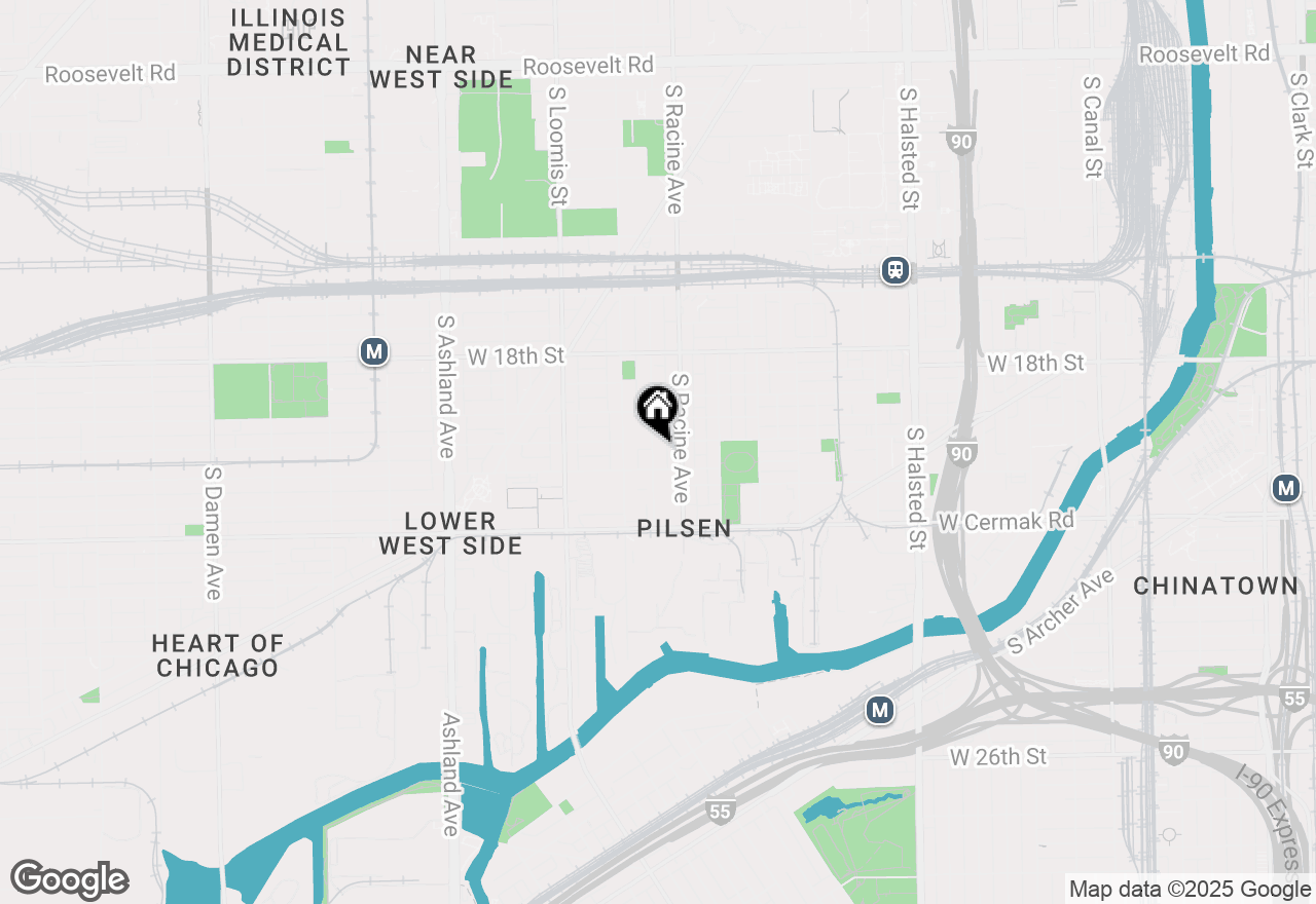Map of 2007 S Allport Street #1, Chicago, IL 60608