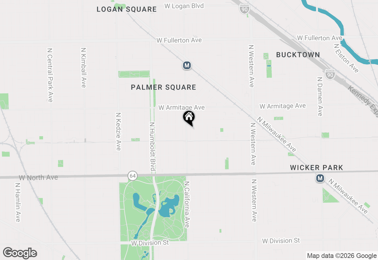 Map of 1841 N California Avenue #4B, Chicago, IL 60647