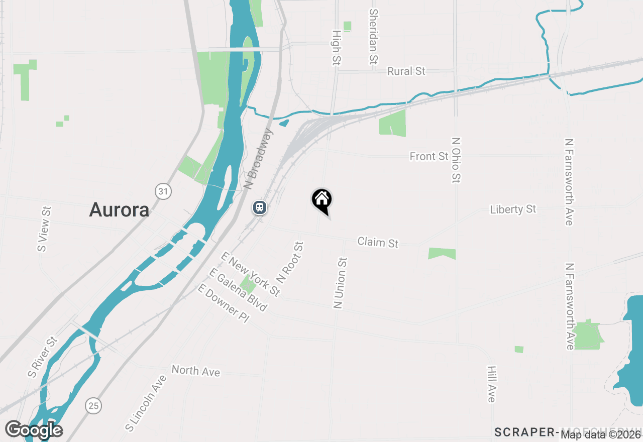 Map of 225 High Street, Aurora, IL 60505