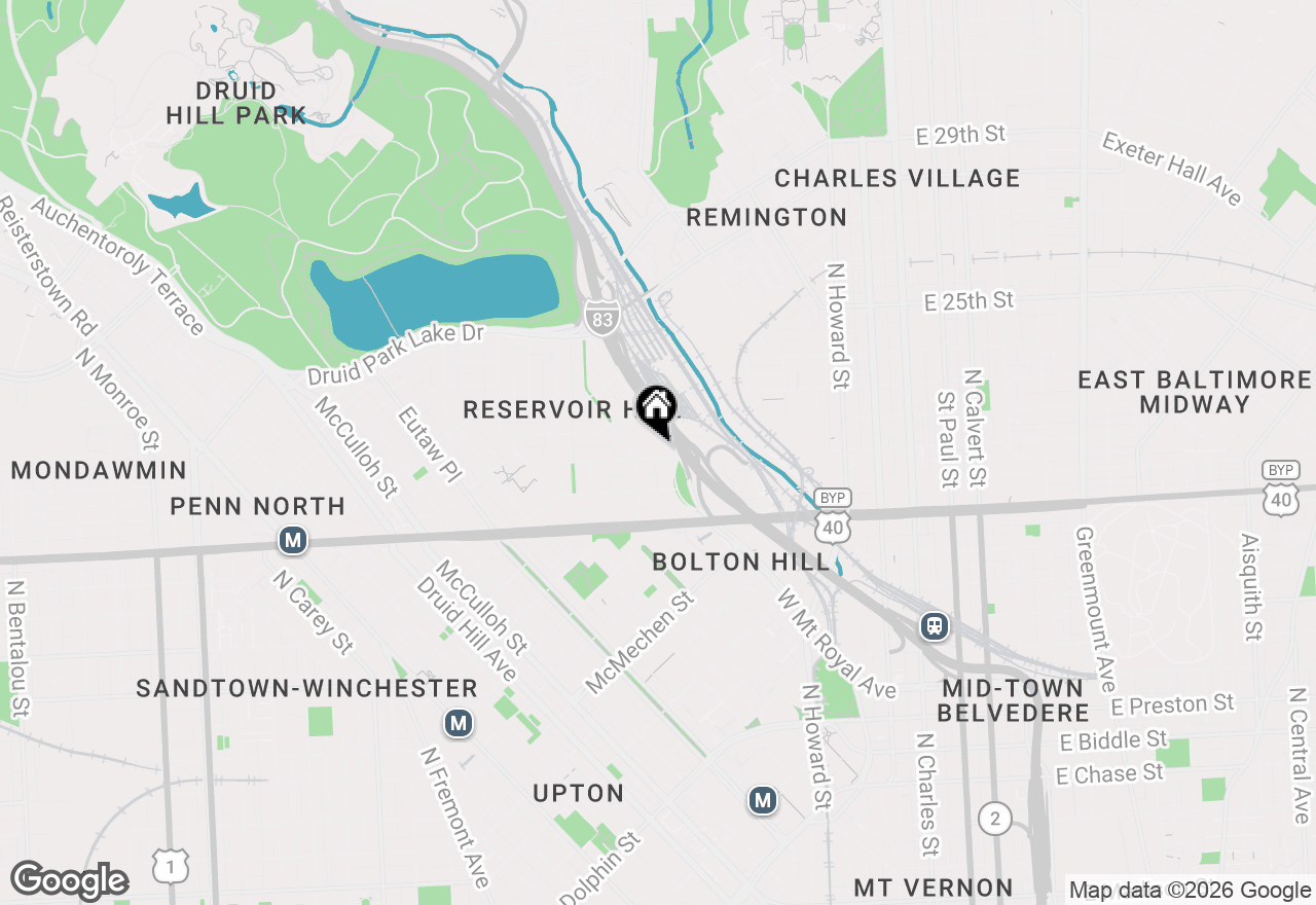 Map of 608 Reservoir Street, Baltimore, MD 21217