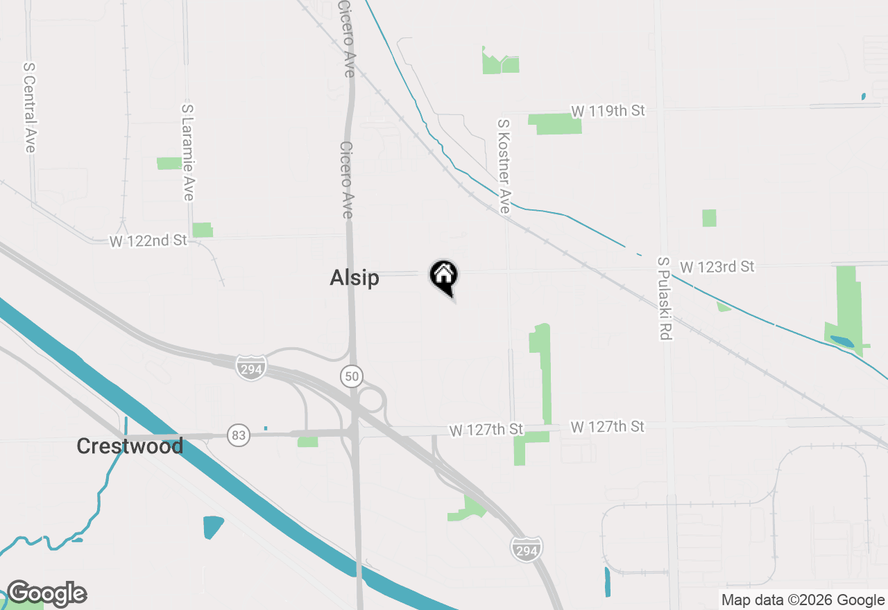Map of 12337 S Loveland Street, Alsip, IL 60803