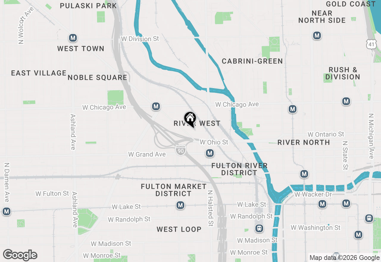 Map of 904 W Erie Street #1R, Chicago, IL 60642