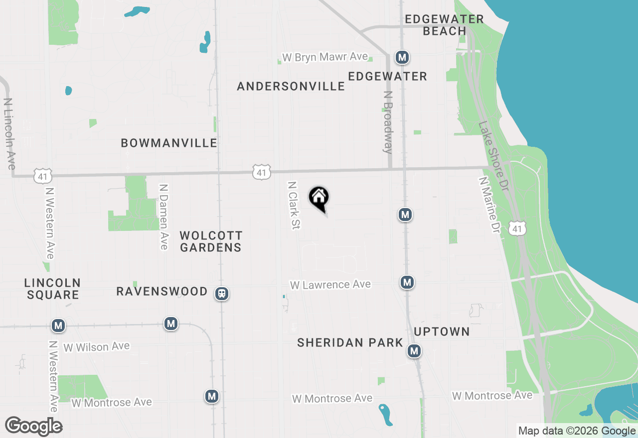 Map of 1433 W Winnemac Avenue, Chicago, IL 60640