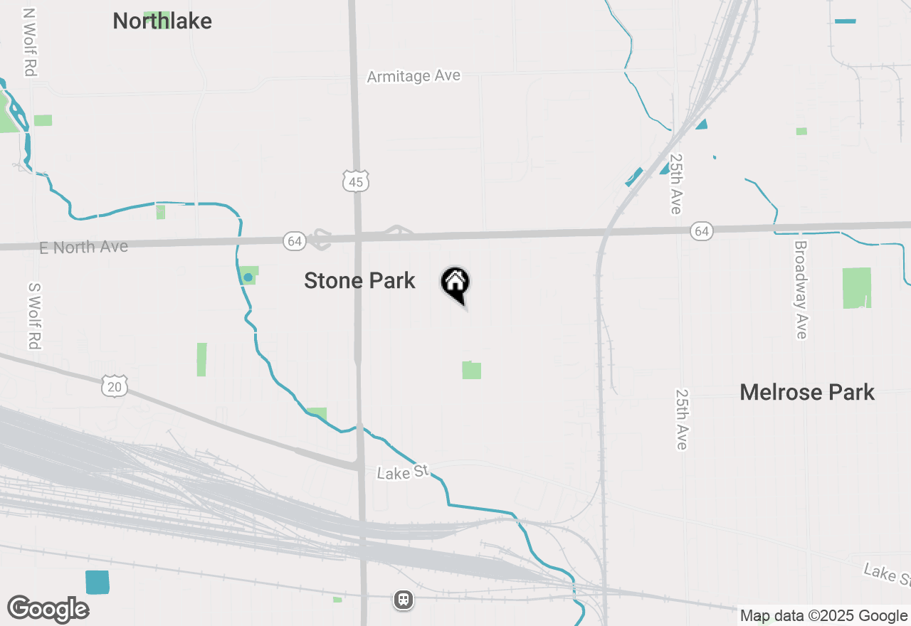 Map of 1712 N 36th Avenue, Stone Park, IL 60165