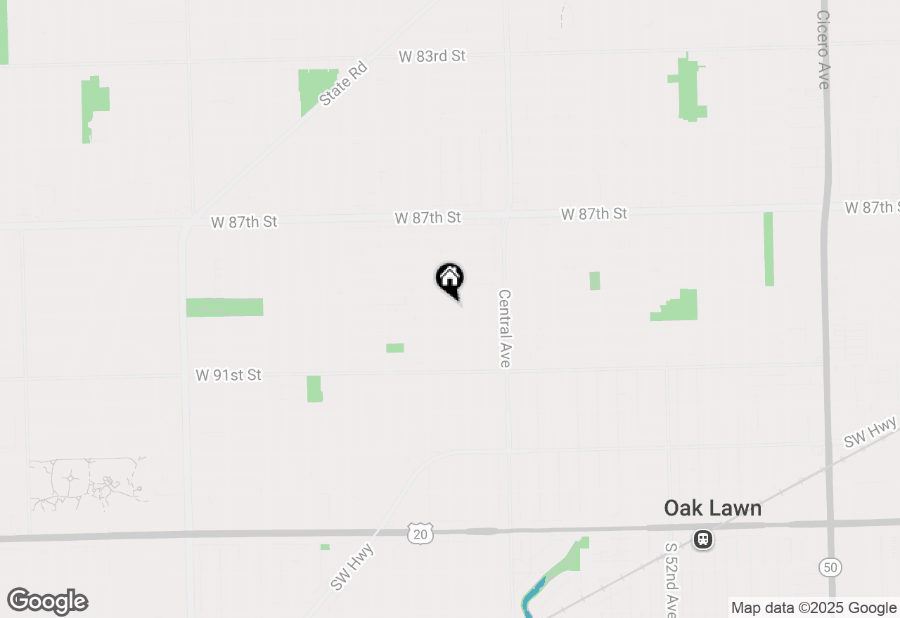 Map of 5710 W 89th Place, Oak Lawn, IL 60453