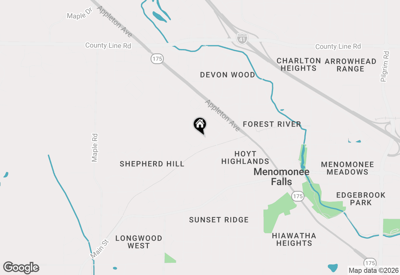 Map of N90W17638 St. Francis Dr, Menomonee Falls, WI 53051
