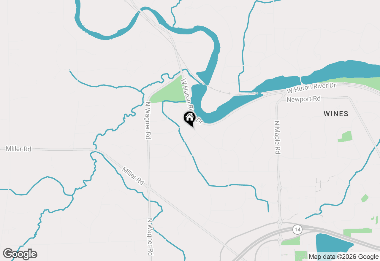 Map of 2929 Parkridge Drive, Ann Arbor, MI 48103