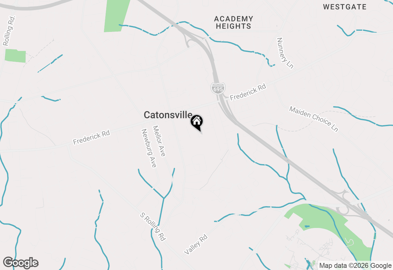 Map of 102 Bishops Lane, Catonsville, MD 21228