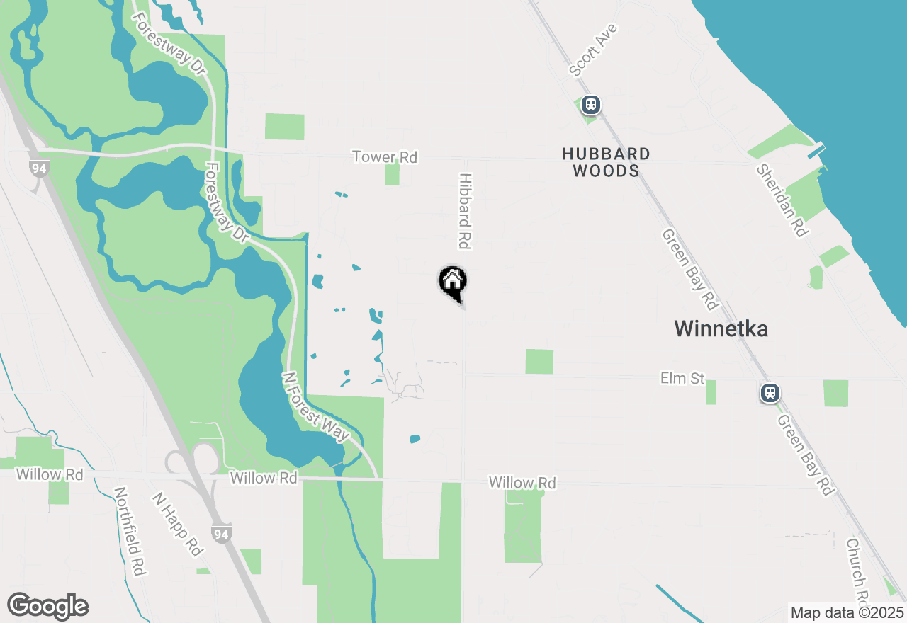 Map of 1288 Sunview Lane, Winnetka, IL 60093