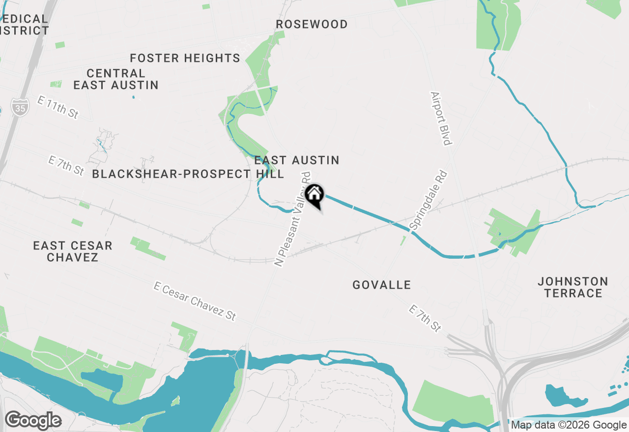 Map of 2905 Prado St, Austin, TX 78702
