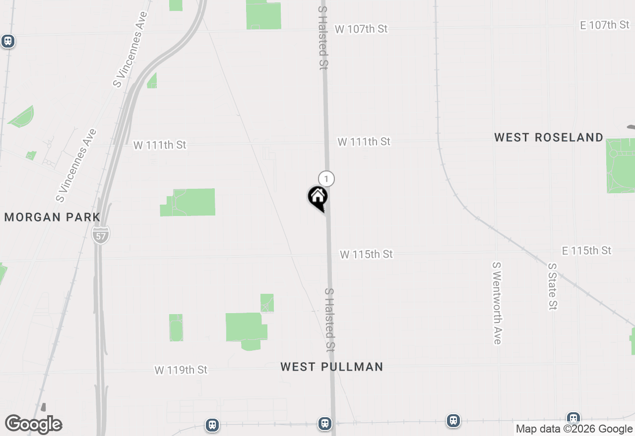 Map of 11343 S Green Street, Chicago, IL 60643