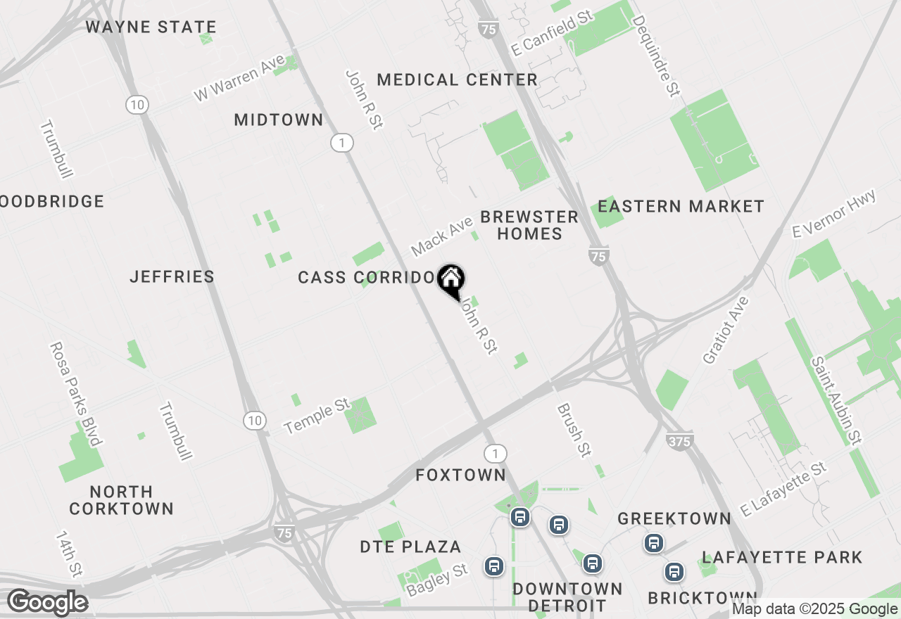 Map of 78 Watson Street #8, Detroit, MI 48201