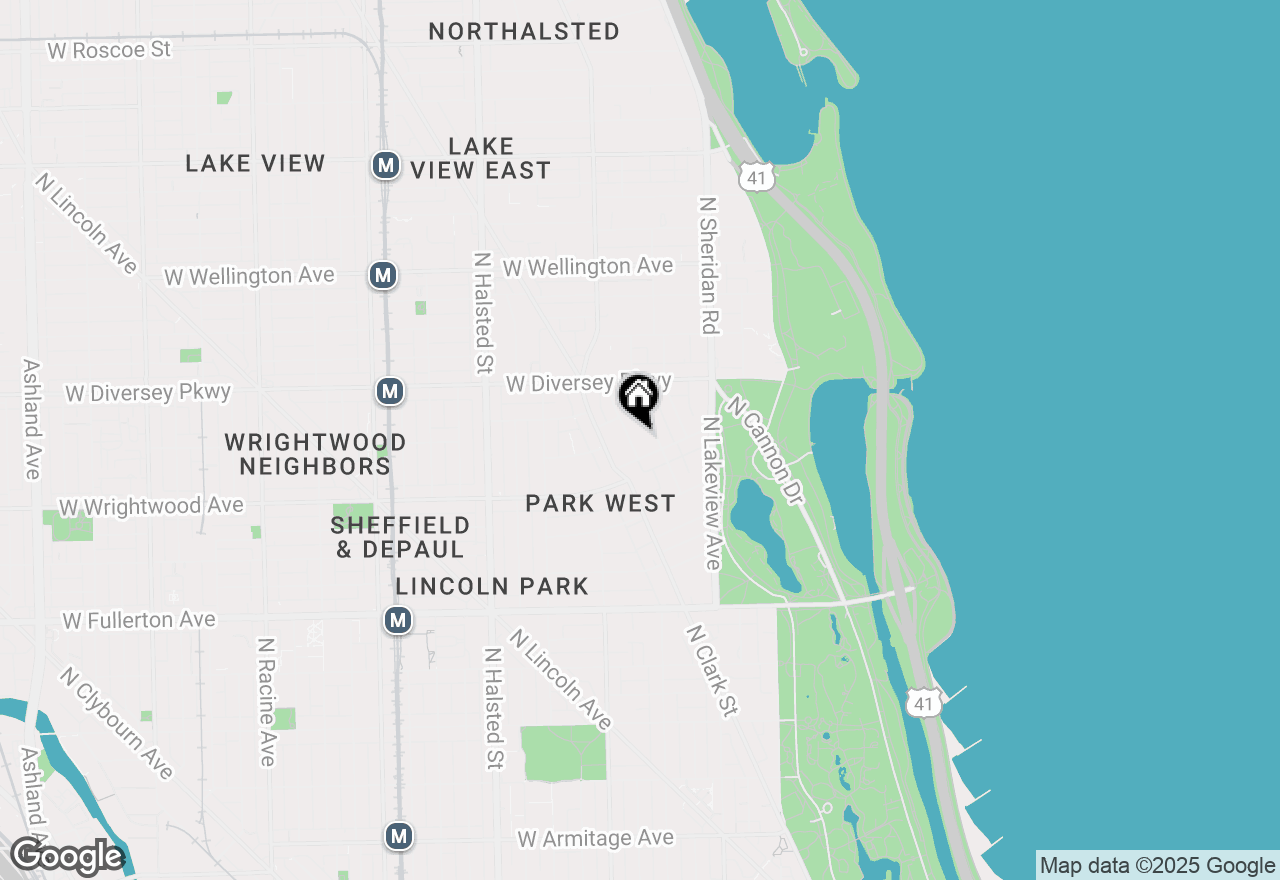 Map of 2718 N Hampden Court #412, Chicago, IL 60614