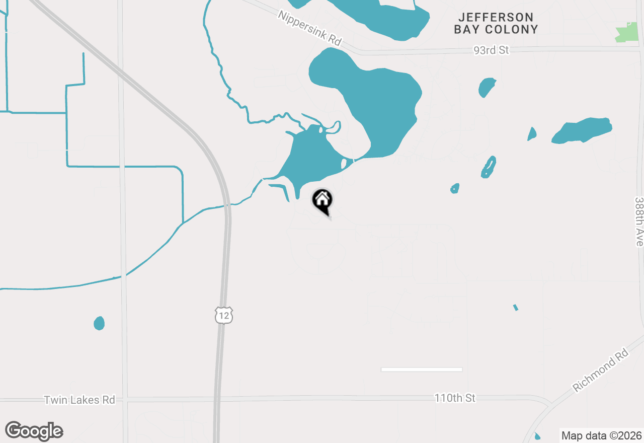 Map of W155 Hilltop Dr, Genoa City, WI 53128