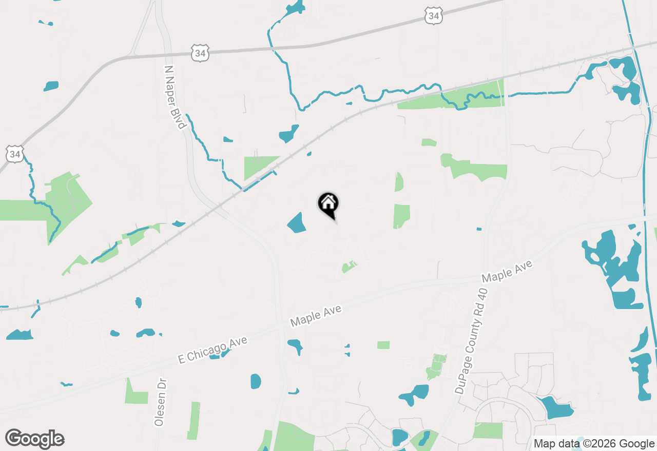 Map of 24W631 Springdale Drive, Naperville, IL 60540