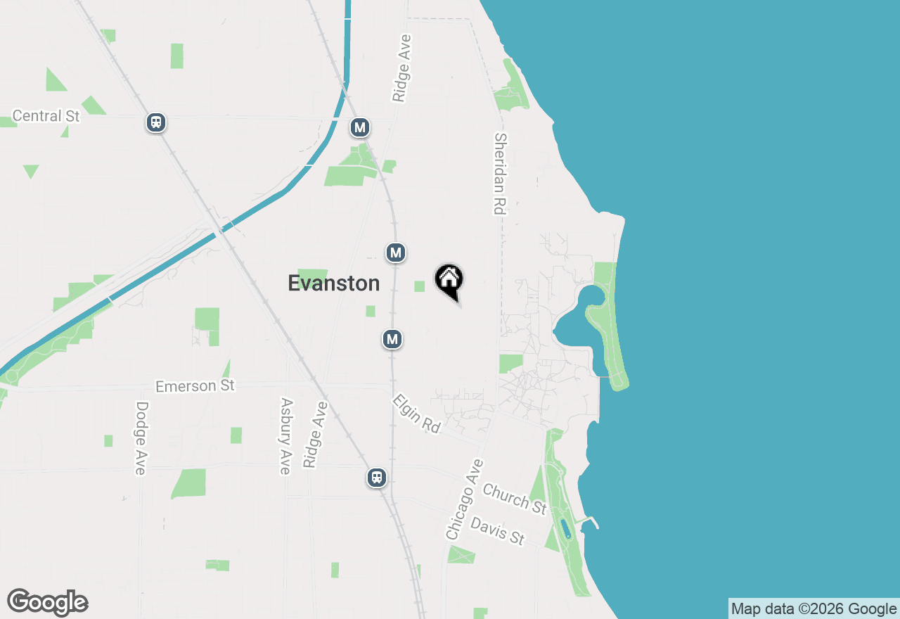 Map of 725 Simpson Street #3, Evanston, IL 60201