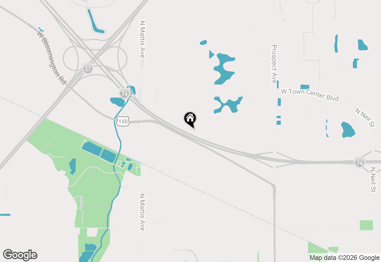 Map of 1400 W Anthony Drive #105, Champaign, IL 61821