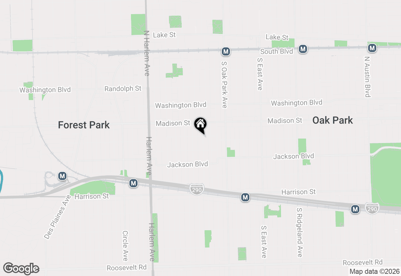 Map of 601 S Kenilworth Avenue, Oak Park, IL 60304