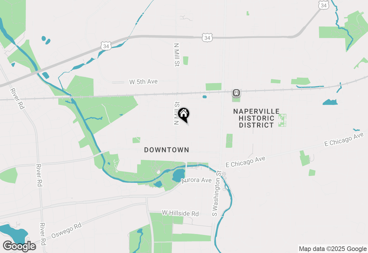 Map of 314 W Franklin Avenue, Naperville, IL 60540