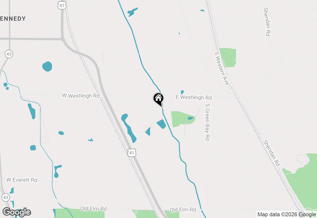 Map of 45 E Mallard Lane, Lake Forest, IL 60045